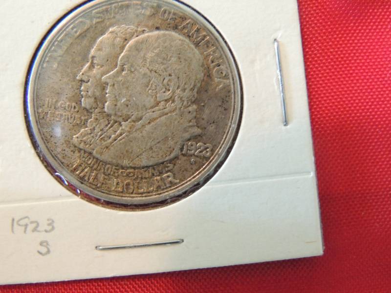 lot 50 image: Monroe Doctrine Centennial Silver Half Dollar 1923 S Los Angeles