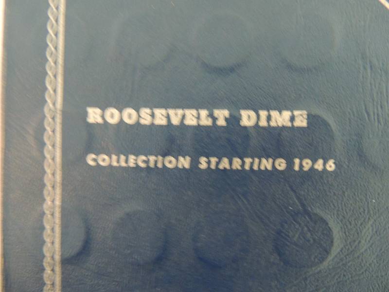 lot 66 image: Roosevelt Dime Collection 1946-  1977. Contains 58 dimes