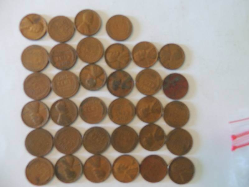 lot 88 image: Wheat Pennies. Unsearched. Qty 39