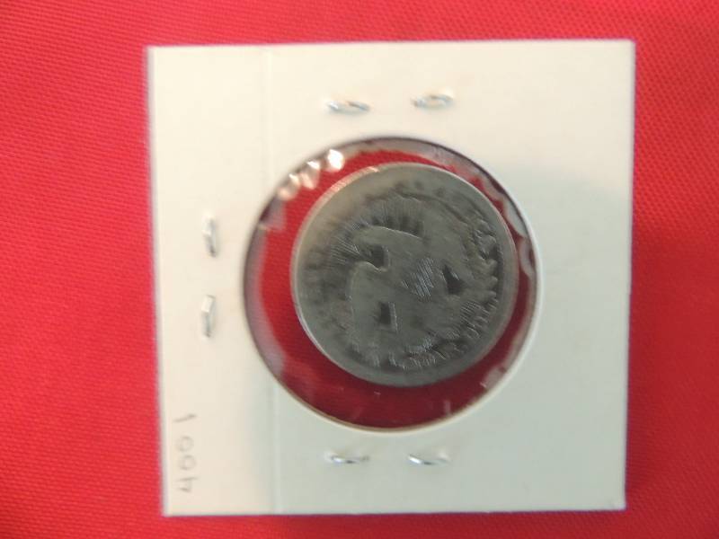 lot 105 image: Seated liberty silver quarter 1853 6 stars showing