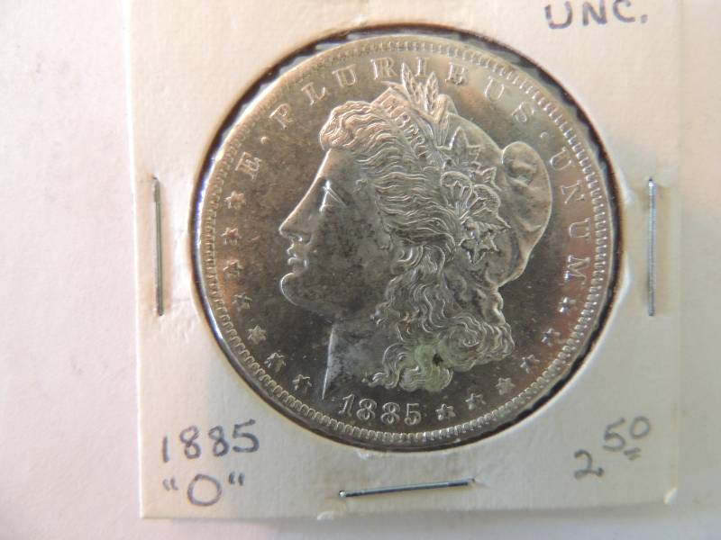 lot 110 image: Morgan Silver Dollar 1885 O BRILLIANT
