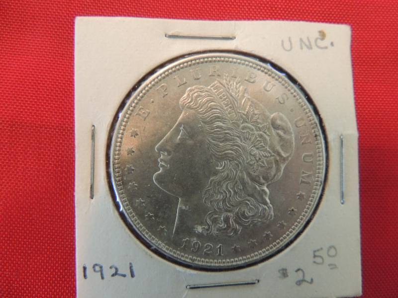 lot 120 image: Morgan Silver Dollar 1921  BRILLIANT