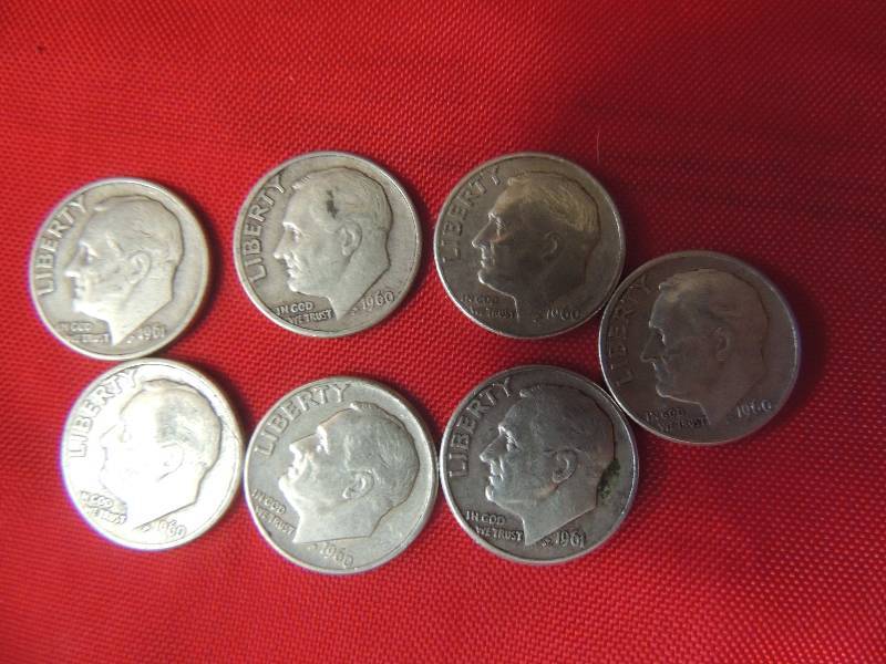 lot 151 image: Jefferson Nickels 1960 x 5 and 1962 x 2