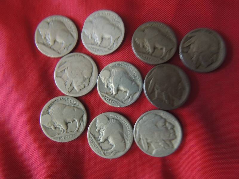 lot 177 image: Buffalo Nickels no date x 10