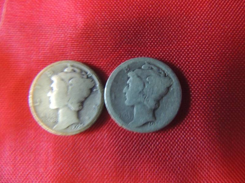 lot 192 image: Mercury head Dimes  1925 x 2