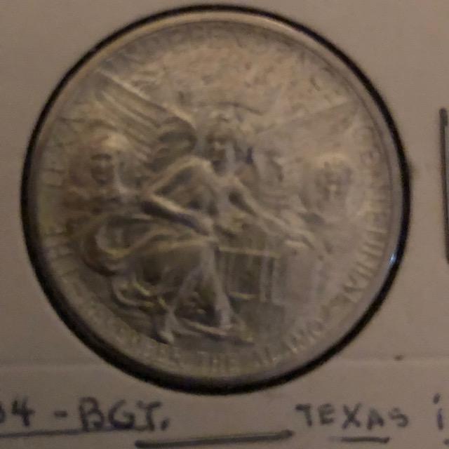 lot 13 image: Texas Independence Centennial Silver half dollar  Remember The Alamo 1934  MARKED uncirculated
