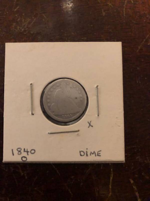 lot 14 image: Seated Liberty Dime 1840 O