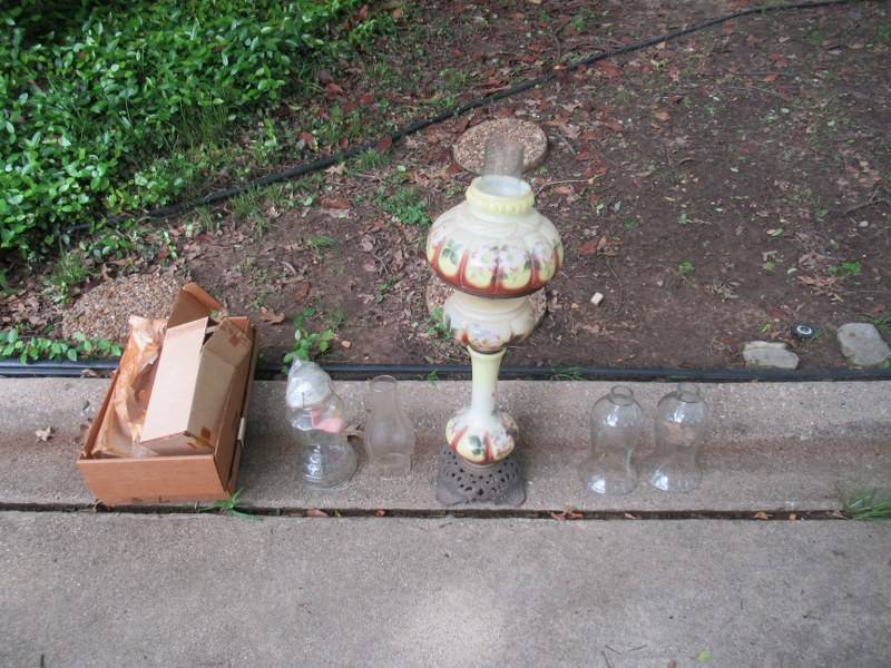 lot 56 image: ANTIQUE LAMPS