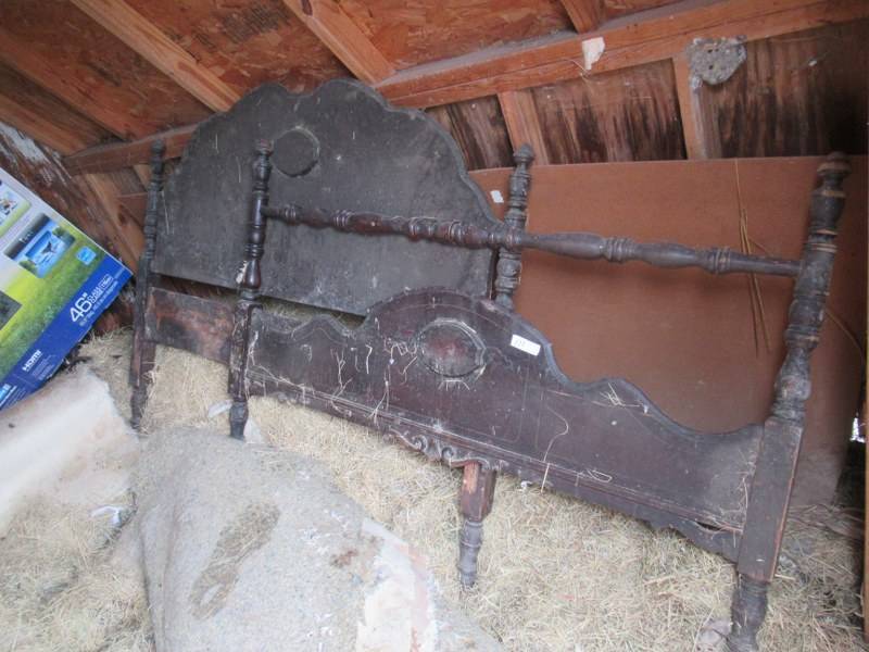 lot 111 image: ANTIQUE BED FRAME