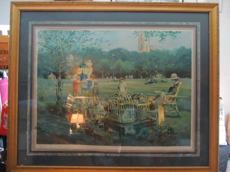 lot 19 image: Gordon, L.    1994 Serigraph SN 104550 Certificate of Authenticity  Garden of Melody F39x48 A 26x35  some water damage