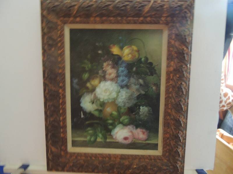 lot 20 image: Higgins, Eunice   original Oil Roses F 22x18 A 12x16