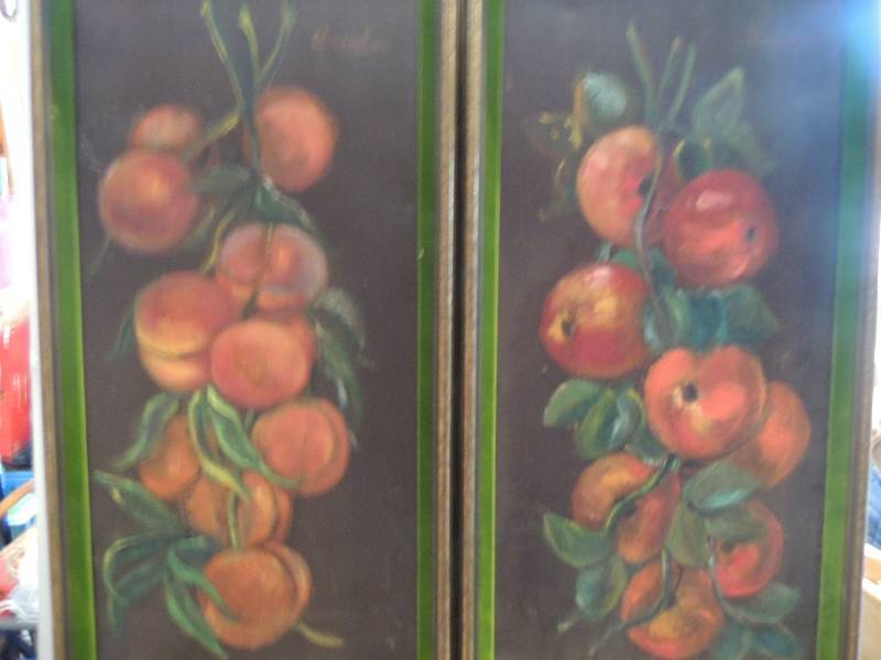 lot 23 image: 2 pieces Vanpanter original oil signed Untitled F 26x14