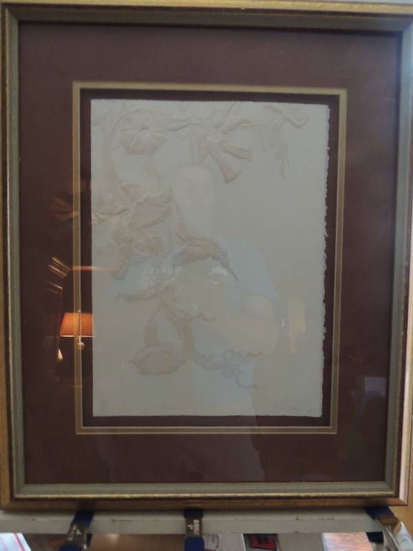 lot 29 image: Morgan, Ed     Embossed paper SN 4750 Morning Glories F 24x20