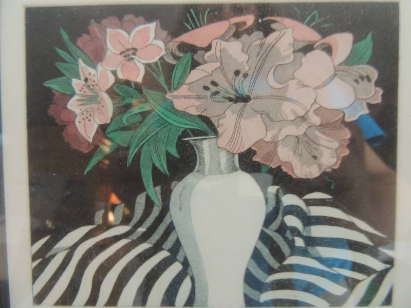 lot 31 image: Wolf, Sheri   Lithograph SN 34200 Rhododendrons F 18x17 A 6x7