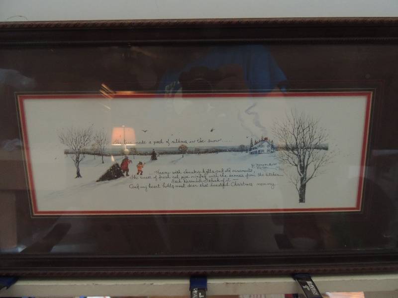 lot 34 image: Morgan, D.   lithograph SN 8991950 1987  The Tree Made Ribbons in the Snow� F 12x23