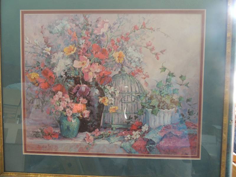 lot 51 image: Mock Barbara   Lithograph SN 4631250 Floral  F30x36