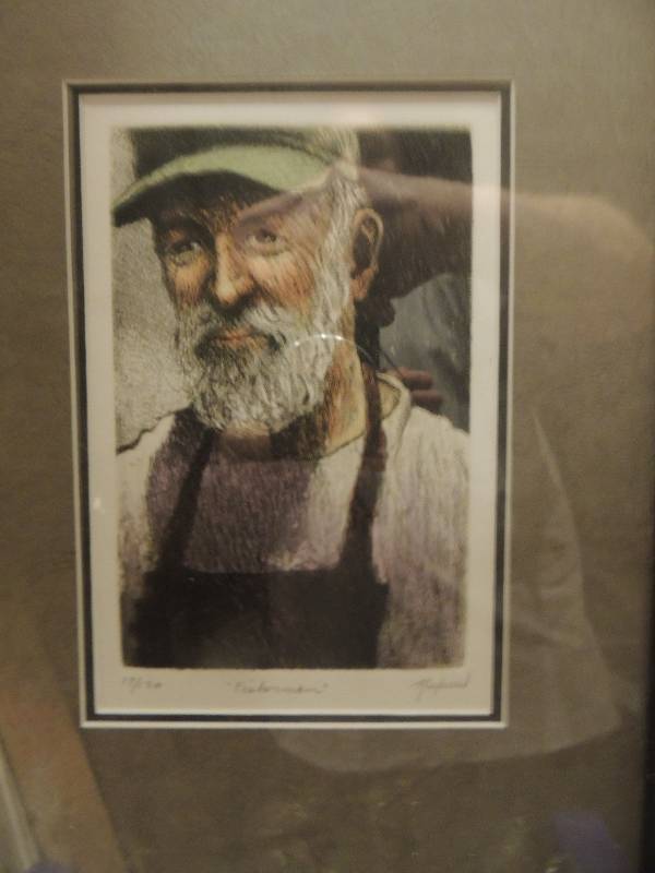 lot 62 image: Rayburn-  SN 17150 Lithograph Fisherman F 15x11