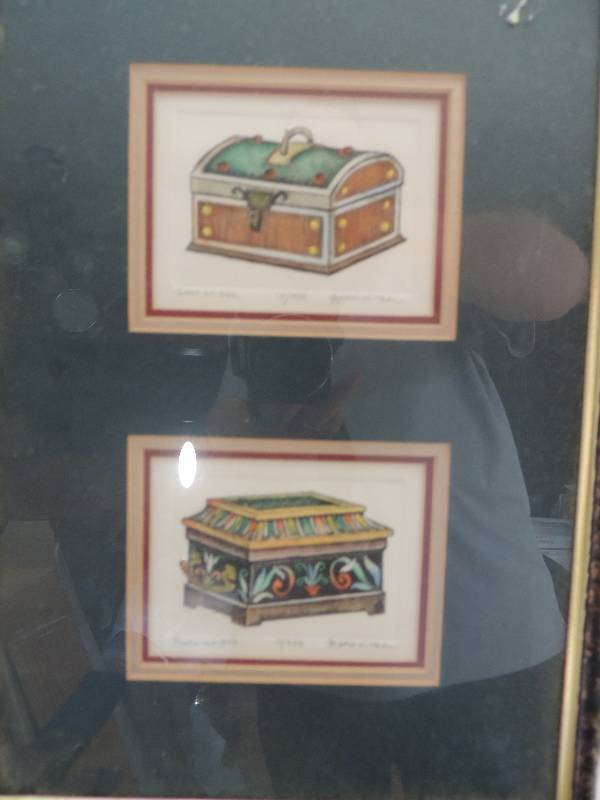 lot 75 image: Mitra, Dan   Litho SN 17950 2 decorative boxes F 15x11