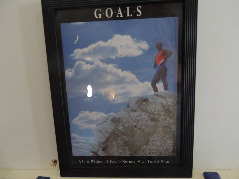 lot 115 image: Inspirational poster Goals 11x18