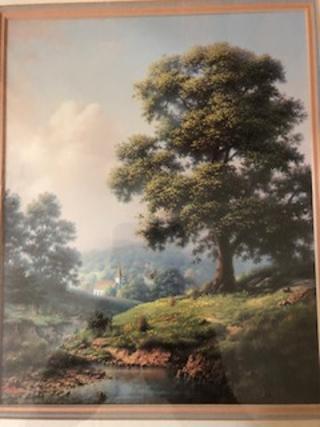 lot 4 image: Artist Unknown Lithograph Untitled scenery F 13x16 A 9x12