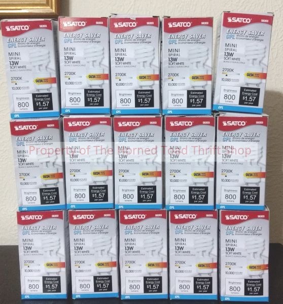 lot 112 image: Light Bulb Satco GU4 Mini Spiral 13w Twist Lock