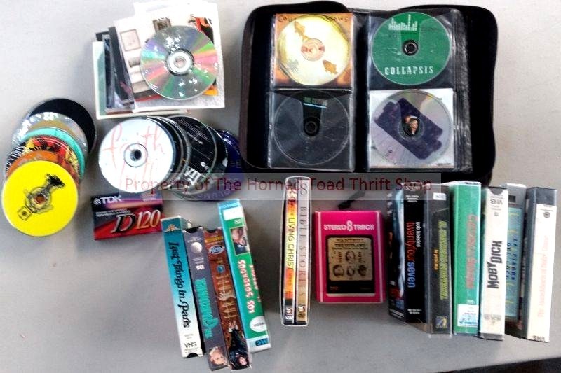 lot 126 image: Mixed Lot of CDs, DVDs and VHS Tapes plus more