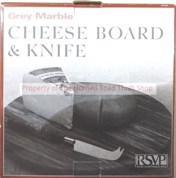 lot 133 image: Grey Marble Cheese Board & Knife