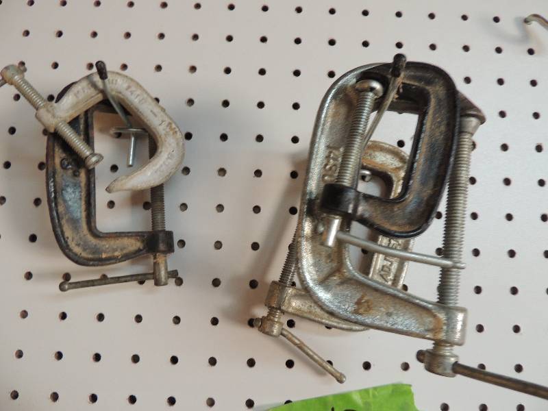 lot 42 image: C-Clamps  1 12, 2, 3 x3 - total qty 5