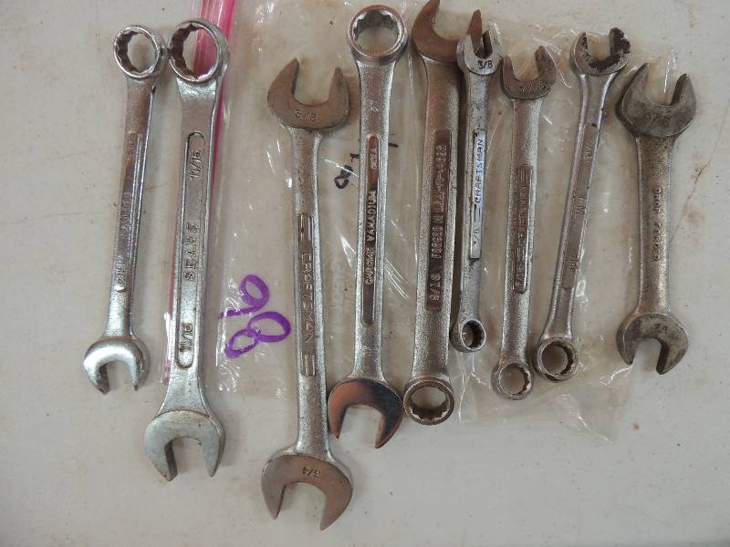 lot 86 image: Openclosed end wrenches x 9