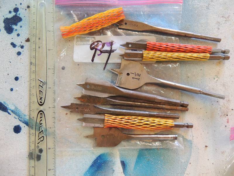 lot 94 image: Paddle drill bits  - 38 - 1 12   qty 9