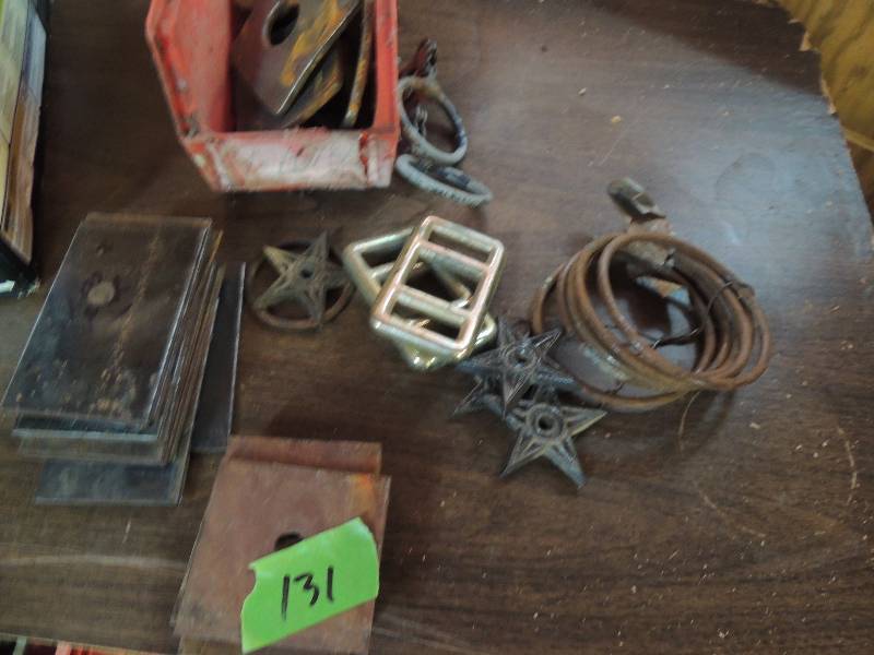 lot 131 image: Welding rings, stars, metal plates, etc.