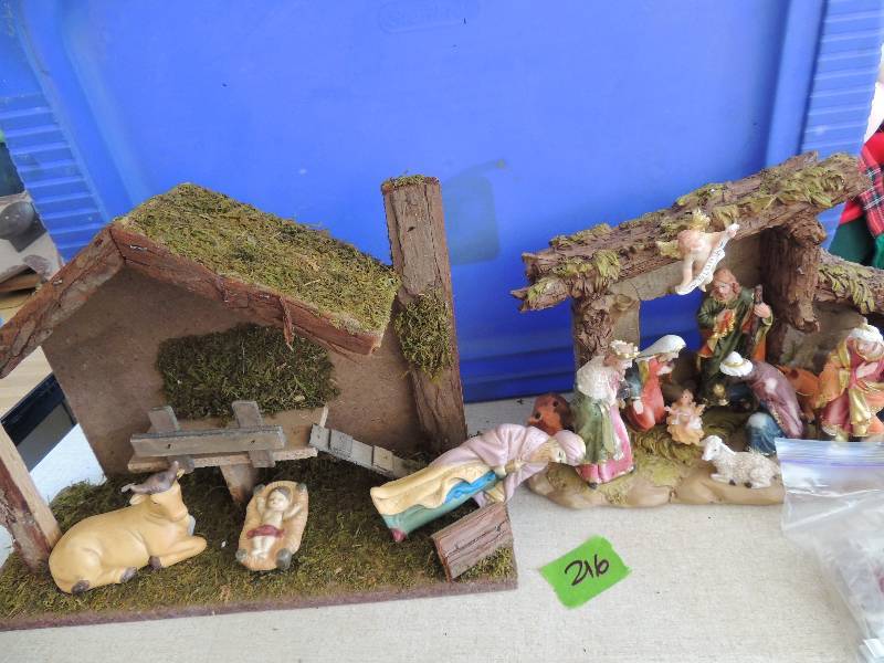 lot 216 image: Nativity SCENES as shown