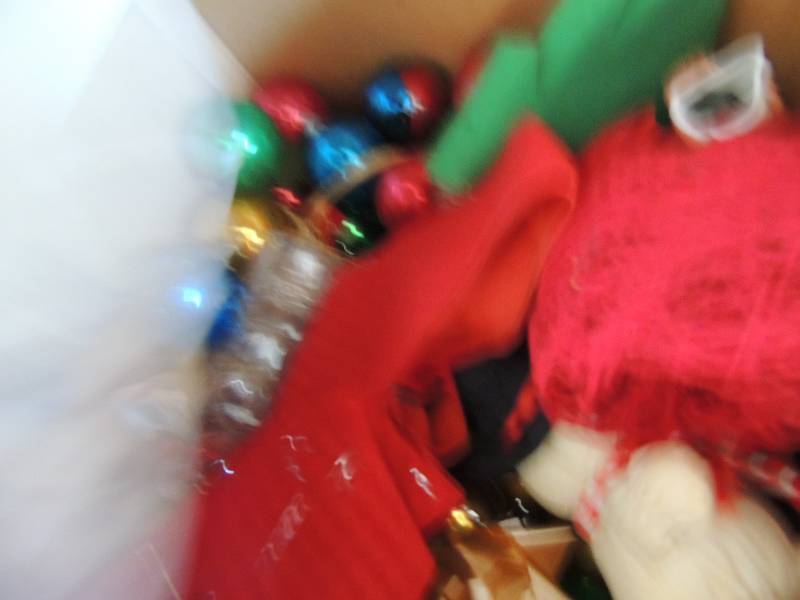 lot 221 image: Lot of Christmas lights glass ornaments and more