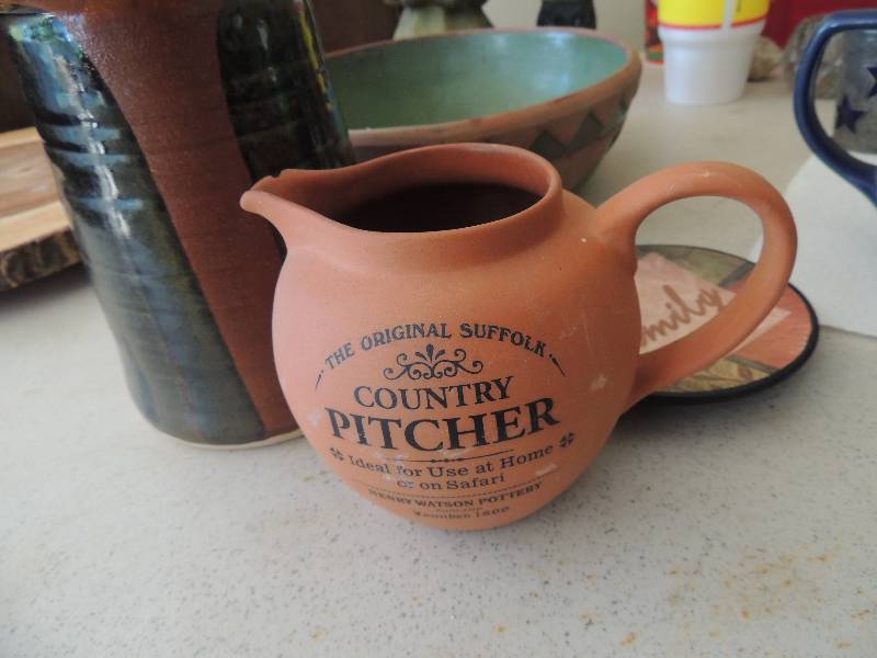 lot 241 image: Pottery Bowl, Pitcher and pottery vase
