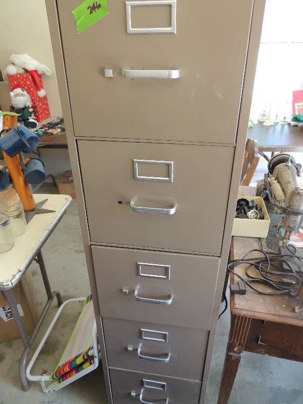 lot 246 image: 5 drawer HON FILE cabinet