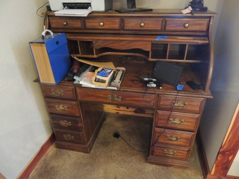 lot 376 image: Roll TOP DESK