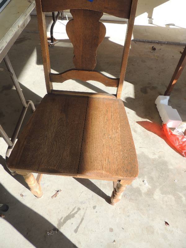 lot 470 image: Brown antique chair needs some TLC