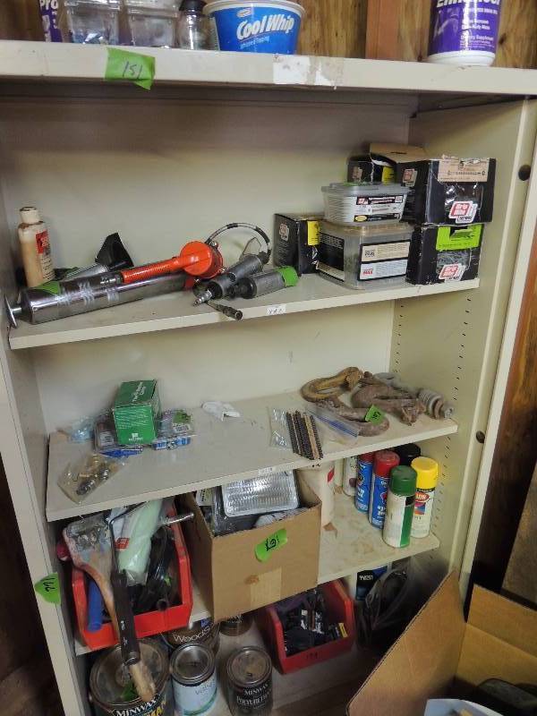 lot 151 image: 4 bay metal shelf 36x14x55