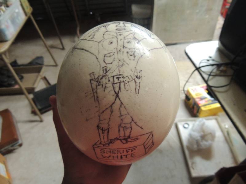 lot 51 image: 3 Ostrich eggs