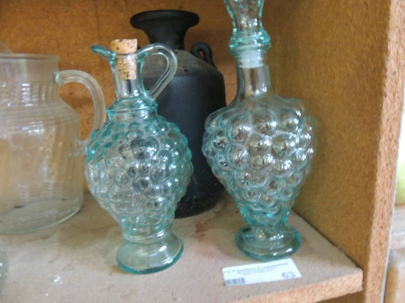 lot 63 image: 3 decorative bottles a flower vase and 2 pitchers