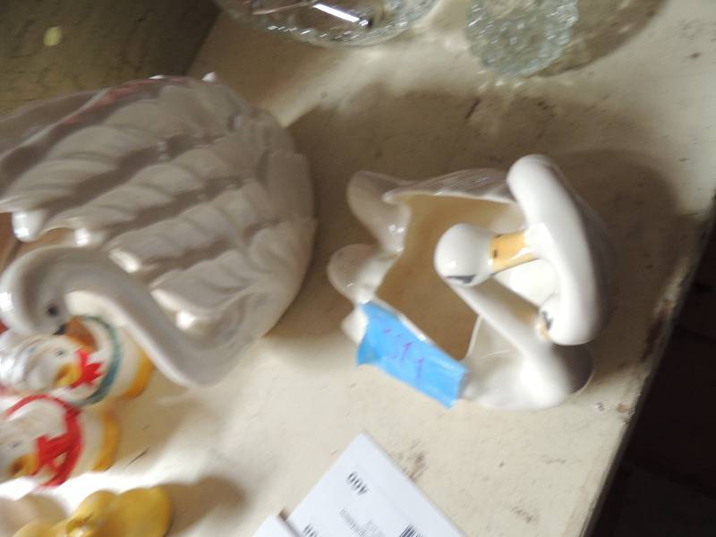 lot 399 image: geese and swan statues