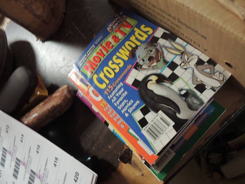 lot 411 image: 9 crossword puzzle books