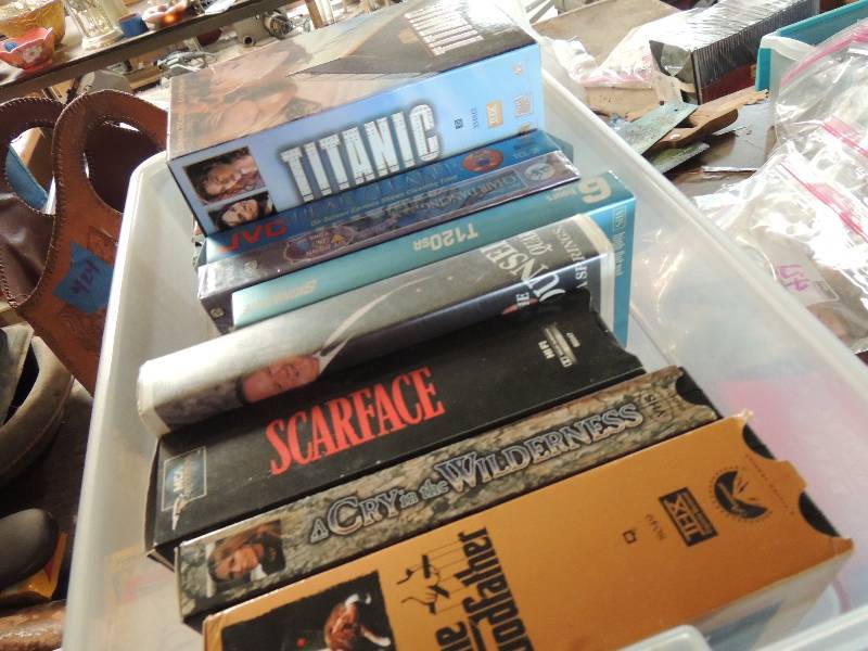 lot 412 image: Tub of VHS movies