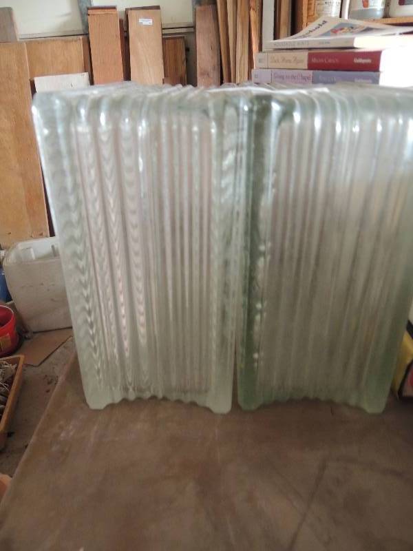 lot 119 image: GLASS BLOCKS  X 2