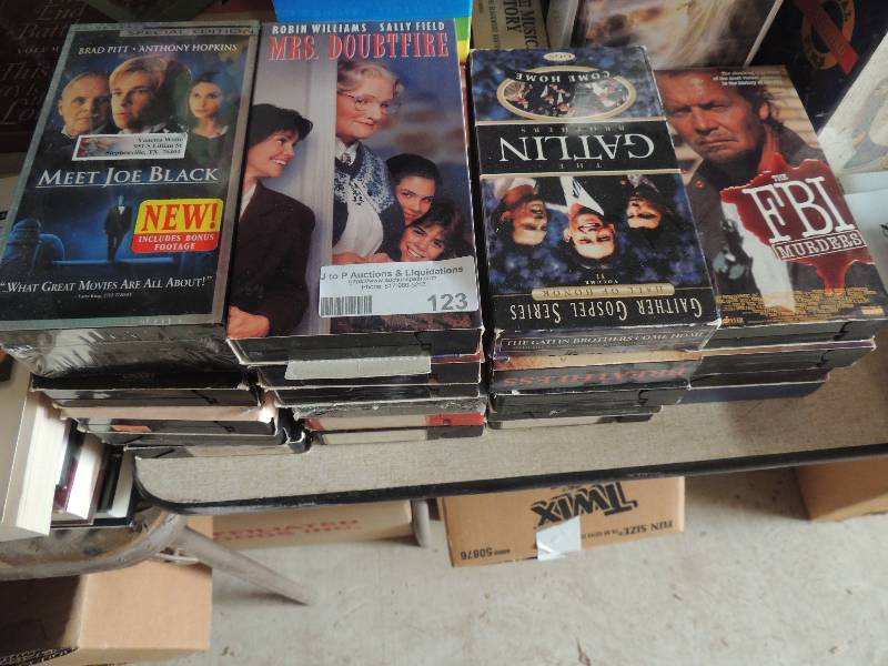 lot 123 image: VHS tapes 20 plus