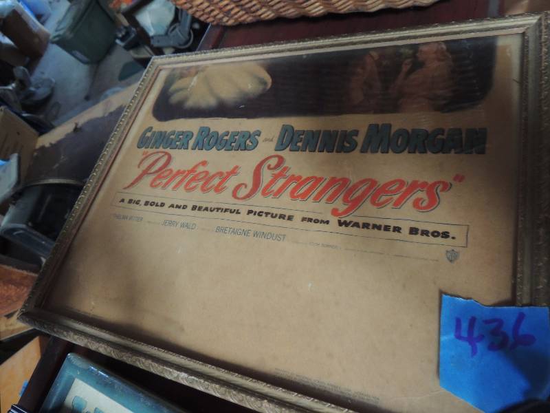 lot 436 image: Ginger Rogers and Dennis Morgan Picture and lion statue