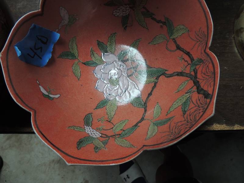 lot 450 image: Mora Fenton designer bowl and canister made in Hong Kong