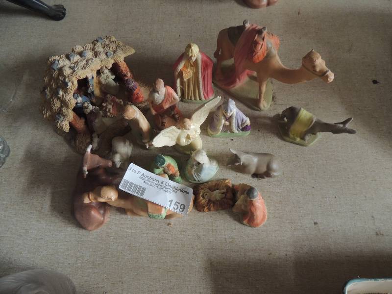 lot 159 image: Porcelain nativity set