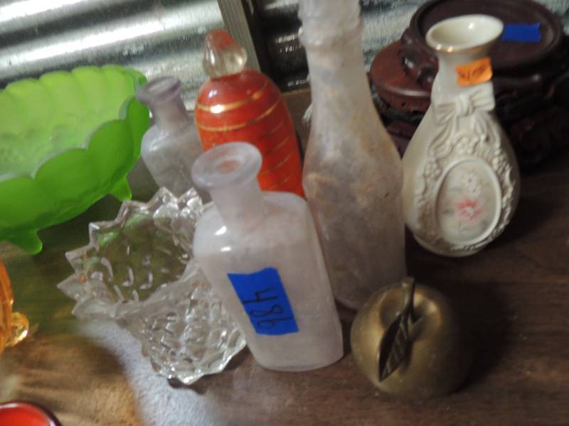 lot 486 image: PERFUME BOTTLES, VASES, APPLE