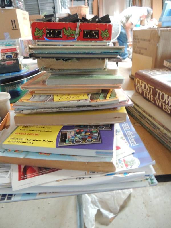 lot 536 image: Childrens booksand plastic dominos